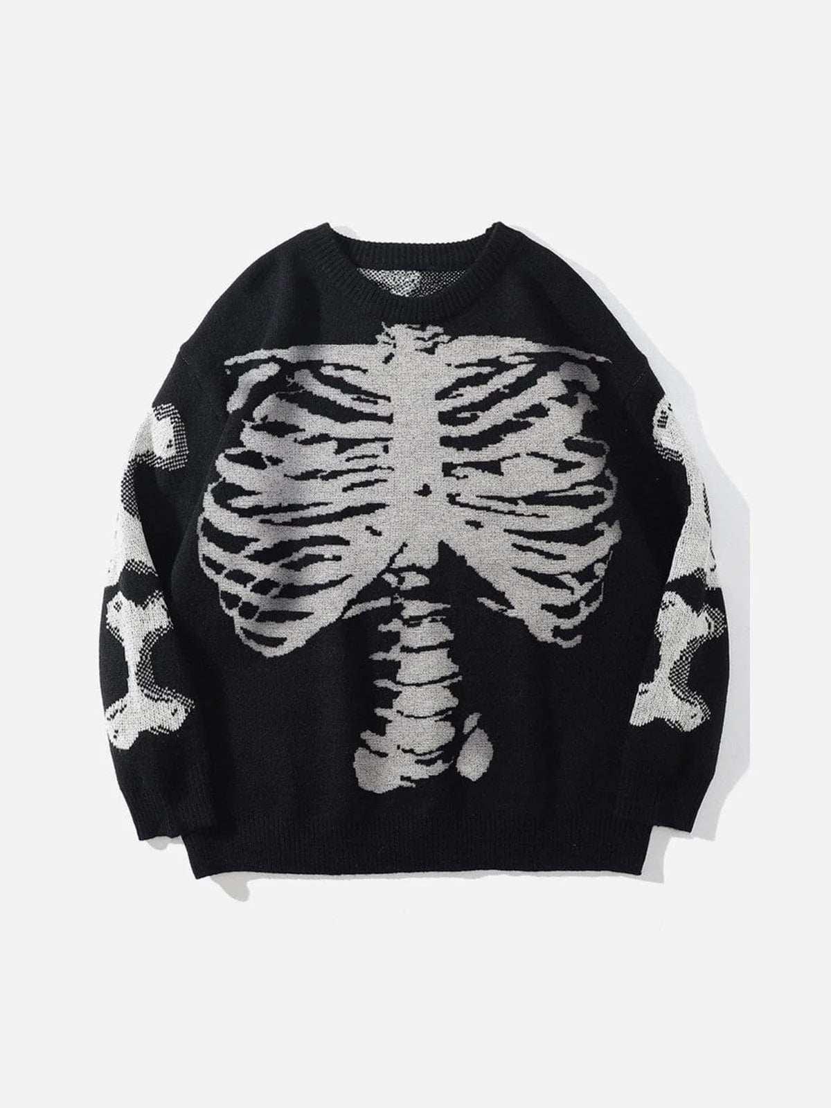 Klarva® Pull en maille imprimé squelette