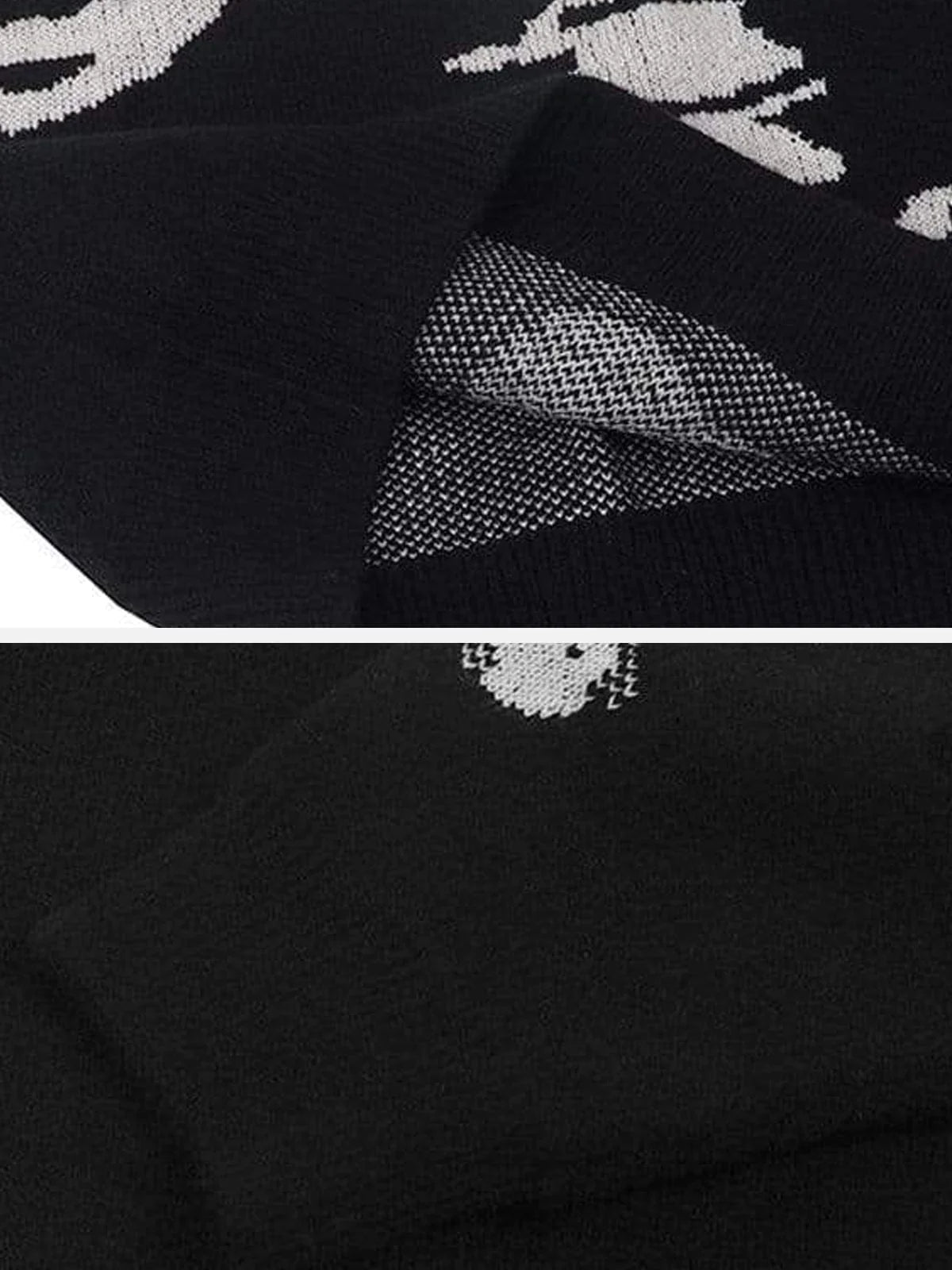 Klarva® Pull en maille imprimé squelette