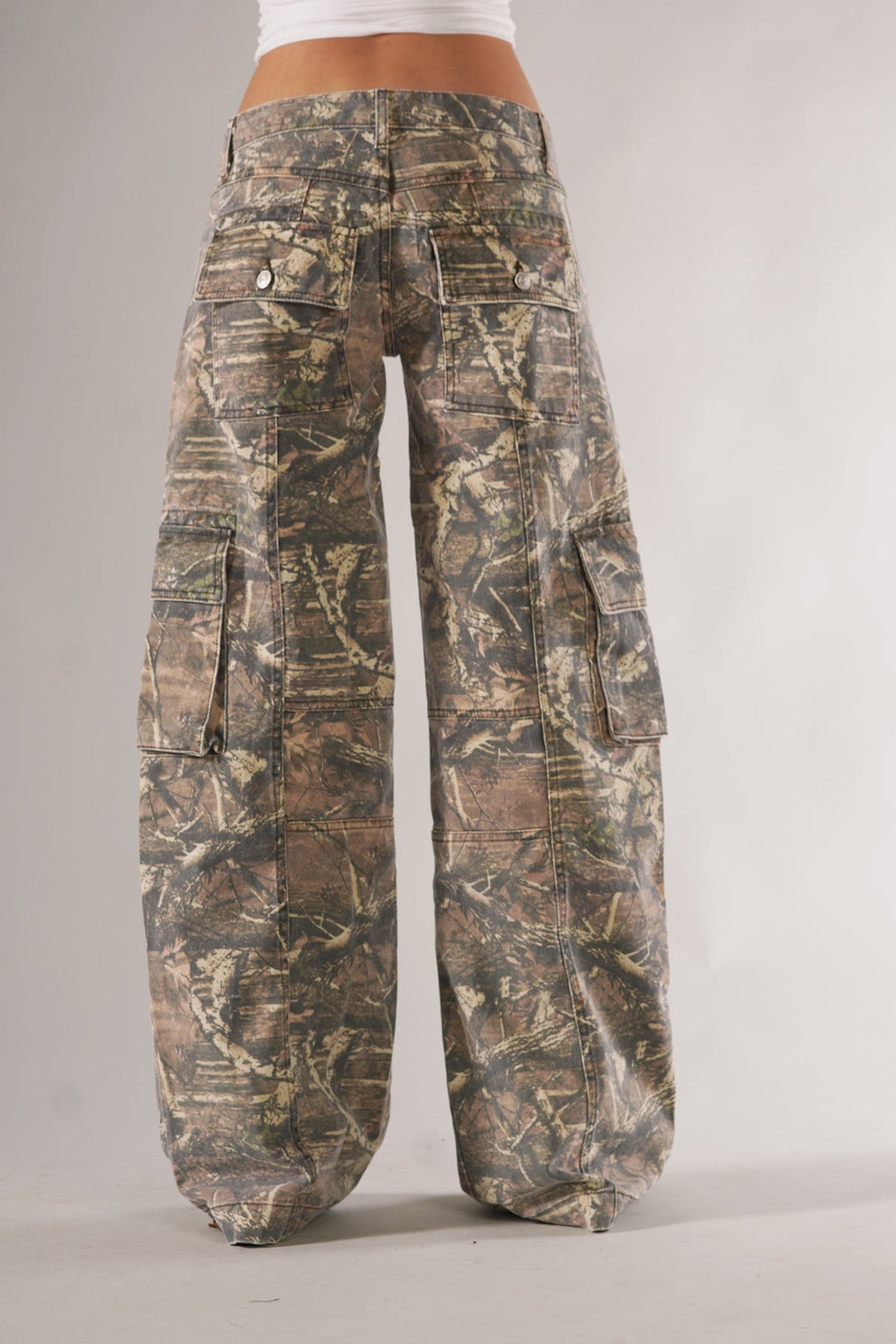 Pantalon cargo camouflage unisexe